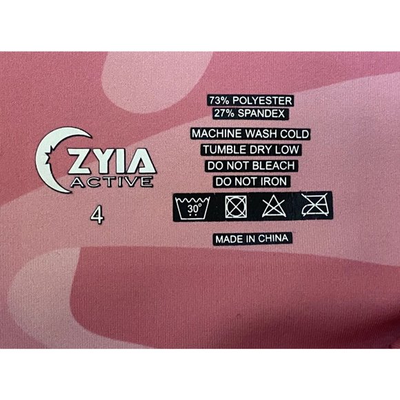 Zyia Active Women's Size 4 Light N Tight Pink Camouflage Capri Yoga Leggings - Picture 8 of 8